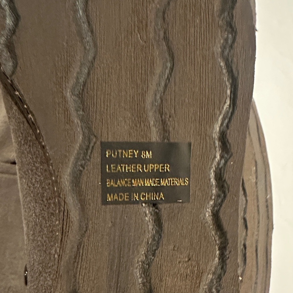 ORBT Putney light Brown tan leather Knee-High Boots with pull tabs side design - Picture 11 of 13